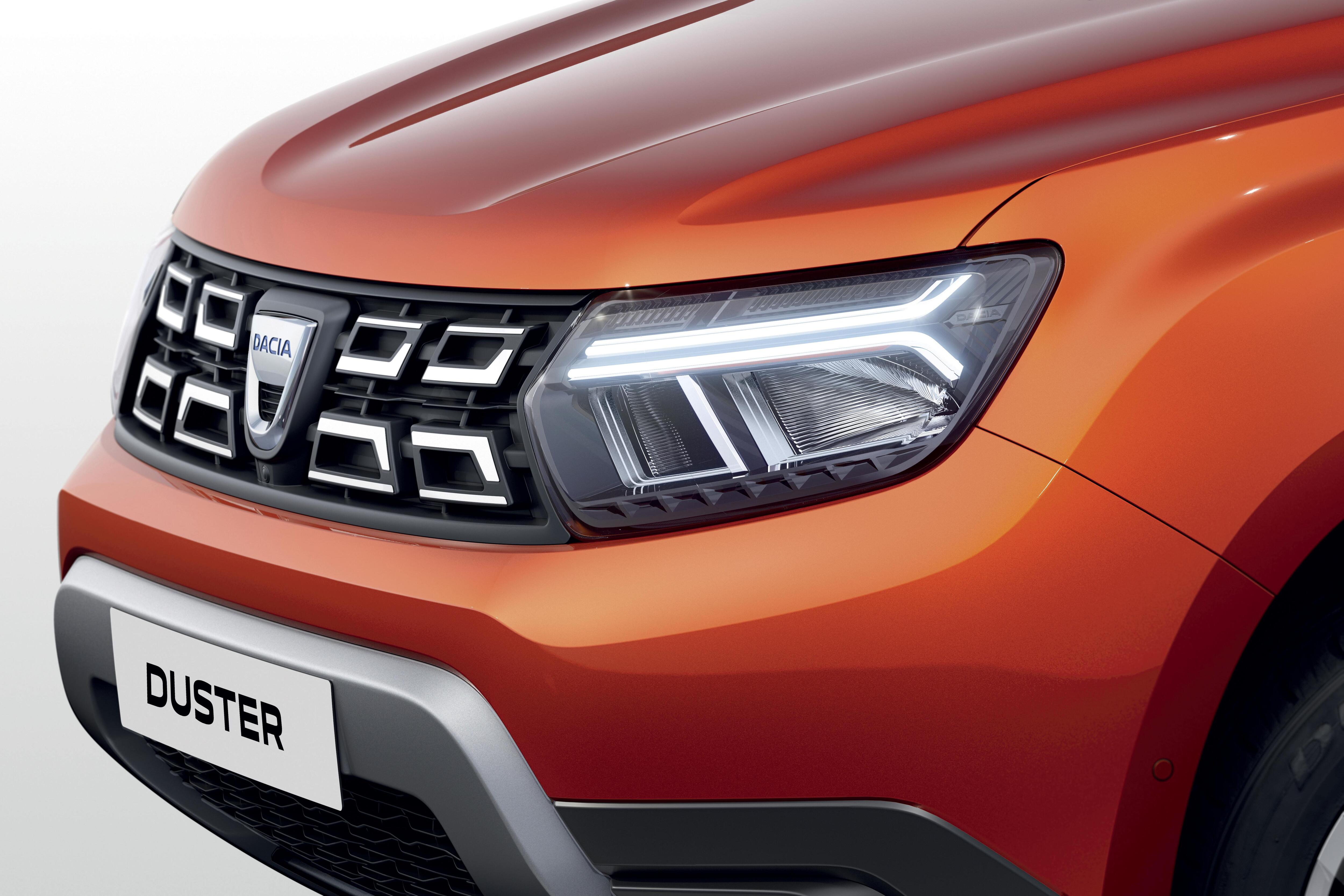 Oranž Dacia Duster kere esiosa nina tulede joon LED tuled