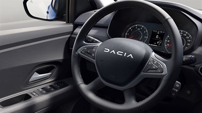Uus Dacia Sandero sisekujundus tehnoloogia elektriline roolivõimendi rool 